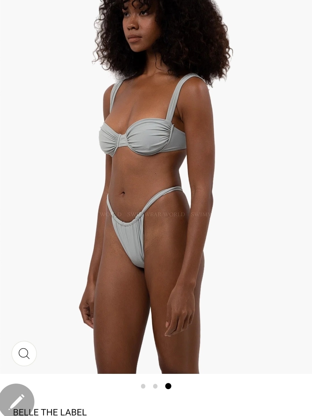 Belle The Label "The Oracle" Bikini Set in Lichen Green, Underwire, Adjustable
